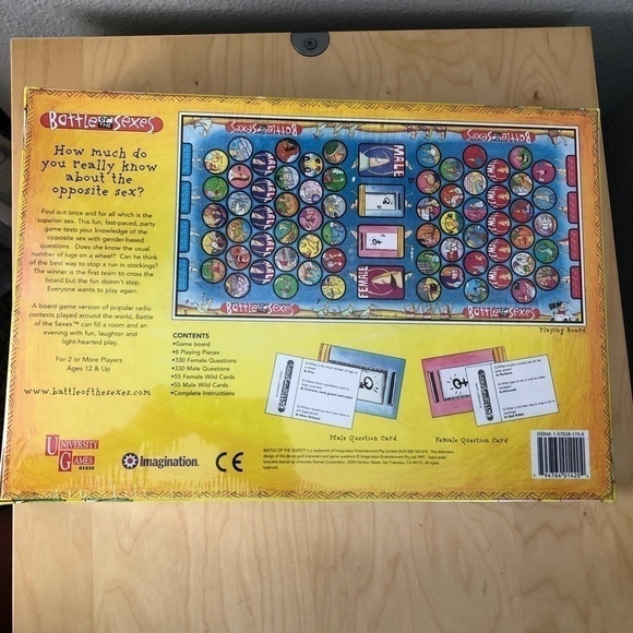 UNIVERSITY GAMES Battle of the Sexes Board Game - NWT's - Picture 5 of 8